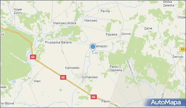 mapa Kolonia Domanowo, Kolonia Domanowo na mapie Targeo